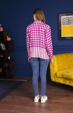 Magenta Check Pashmina Shirt<br><h1> (Limited Edition)</h1>